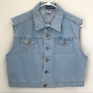 American Apparel Cropped Denim Vest